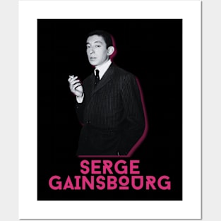 Serge gainsbourg\\retro fan art Posters and Art